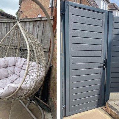 Metal Garden Gate - before and after